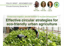 Effective circular strategies for eco-friendly urban agriculture