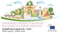 Sustainable products initiative, including Ecodesign Directive