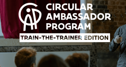 The words 'Circular Ambassador program - Train-the-trainers edition'