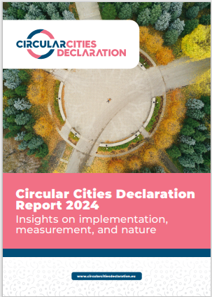 Picture of trees and circles with the title of the report