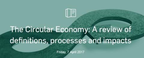 The Circular Economy: A review of definitions, processes and impacts