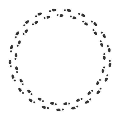 circular footsteps