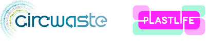 The words "CIRCWASTE" and "PlastLIFE" with circular images