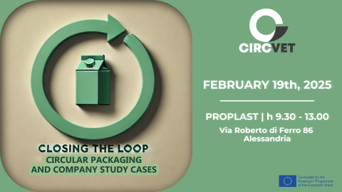 Drinks carton with a circle ending with an arrow around it and the title, time, date and location of the workshop