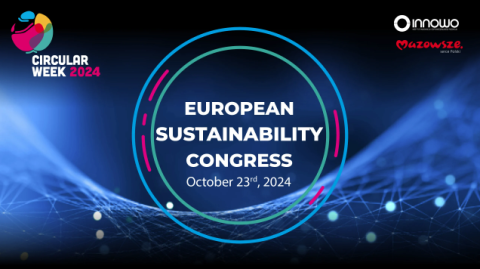 Text "European Sustainability Congress" and date 23 October 2024 inside circles