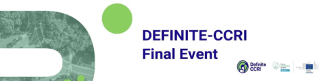 DEFINITE-CCRI final event, with the logos of the DEFINITE-CCRI project, the Circular Cities and Regions Initiative and the European Commission 