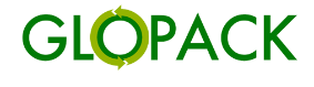 The word "GLOPAK", with the "o" a circular arrow