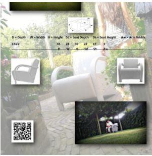 The chairs are made from recovered marine and coastal plastic