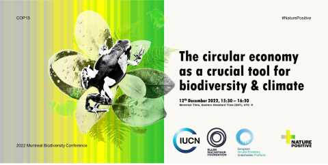 The circular economy as a crucial tool for biodiversity & climate
