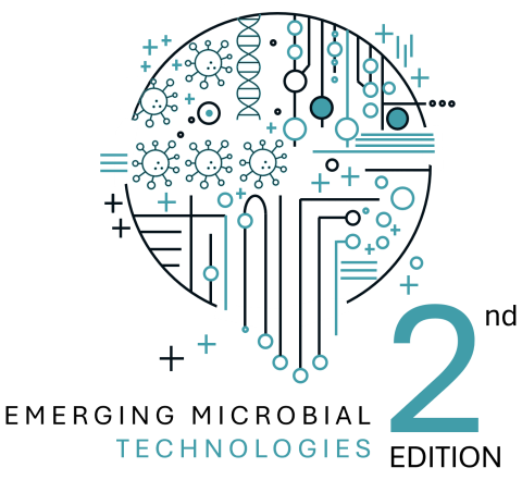 Event banner with a visual of microorganisms and with the words "Emerging Microbial Technologies conference 2025 2nd edition"