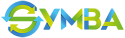 Green and blue letters forming the word "SYMBA"