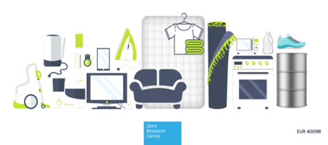 Graphics of various consumer goods