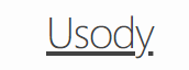 The word "Usody", underlined