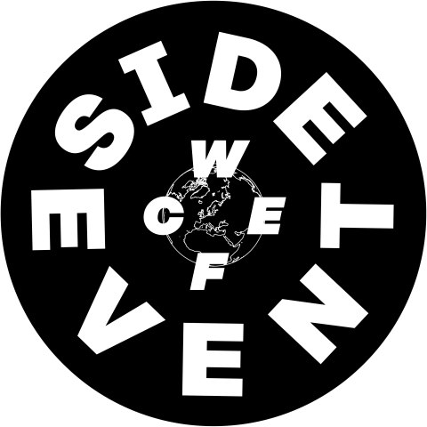 "SIDE EVENT WCEF" with the letters in a circle