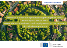 Research and innovation projects supporting the Circular Economy Act Focus area : waste electric and electronic equipment and recovery of critical raw materials