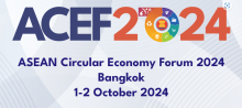The words 'ACEF2024 - ASEAN Circular Economy Forum 2024, Bangkok, 1-2 October 2024