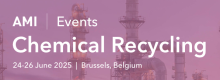 Text "AMI Events - Chemical Recycling" with date and place