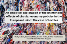 'An empirical exploration of the unintended effects of circular economy policies in the European Union' - Martyna Solis, Leonidas Milios, Davide Tonini, Steffen Foss Hansen, Charlotte Scheutz, Dries Huygens