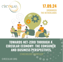 Drawings of people sitting around talking, the CircEUlar logo, the date "17.09.24" and the words "𝗧𝗼𝘄𝗮𝗿𝗱𝘀 𝗡𝗲𝘁-𝗭𝗲𝗿𝗼 𝘁𝗵𝗿𝗼𝘂𝗴𝗵 𝗮 𝗖𝗶𝗿𝗰𝘂𝗹𝗮𝗿 𝗘𝗰𝗼𝗻𝗼𝗺𝘆: 𝘁𝗵𝗲 𝗰𝗼𝗻𝘀𝘂𝗺𝗲𝗿 𝗮𝗻𝗱 𝗯𝘂𝘀𝗶𝗻𝗲𝘀𝘀 𝗽𝗲𝗿𝘀𝗽𝗲𝗰𝘁𝗶𝘃𝗲𝘀 stakeholder workshop"
