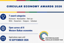 Open call for the second Circular Economy Awards for the Western Balkan region