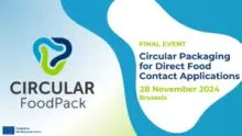CIRCULAR FoodPack event poster with text and graphic designs