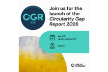 CGR – Join us for the launch of the Circularity Gap Report 2026. April 16, 14:00-15:00 CEST, Online. Circle Economy	