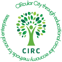 CIRcular City through educational circular economy methods for social enterprises - CIRC, with the image of a tree