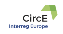 A green arrow and the words "CircE Interreg Europe"