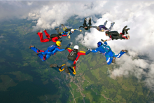 Photo of paragliders