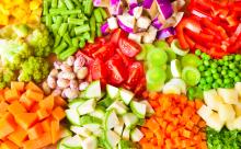 Cut vegetables