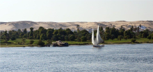 A photo of a landscape of a river in Egypt
