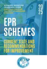 Economic Incentives Leadership Group – European Circular Economy Stakeholder Platform – 2025 – EPR schemes: current state and recommendations for improvements. The ECESP circular logo with images of people 