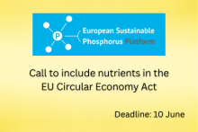 Call to include nutrients in the EU Circular Economy Act, deadline: 10 June. European Sustainable Phosphorus Platform logo