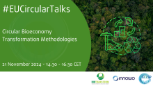 Event visual with title, date, time, image of a forest and a logo with green icons