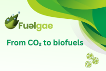 From CO₂ to biofuels – with the FUELGAE logo