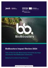Cover page of the BioBoosters Impact Review 2024