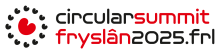 CircularSummitFryslân2025.frl, with a red heart shape surrounded by a circle of smaller black heart shapes
