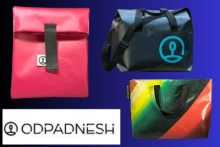 Three types of bags made by ODPADNESH and their logo