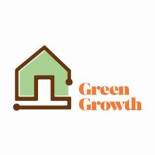 The Green Growth project logo with a visual of a green house