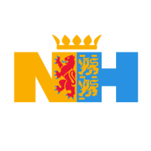 Province of Noord-Holland logo with the words "NH"