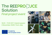 The REEPRODUCE solution. Final project event. 16:20-17:220 CET, 3 November 2026. Hybrid session, Turin and online. Funded by the European Union