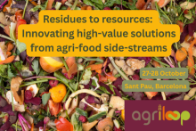 Residues to resources: Innovating high-value solutions from agri-food side-streams. 27-28 October, Sant Pau, Barcelona. AgriLoop logo