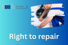 Right to repair, with the European Commission logo