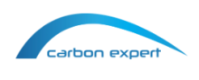 Carbon Expert, with a blue sweeping line