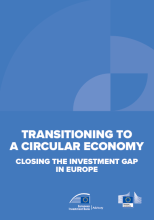 Transitioning to a circular economy: Closing the investment gap in Europe, logos of the European Investment Bank and the European Commission