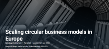 Scaling circular business models. Briefing. Published 21 April 2026. Modified 21 Apr 2026. ImageMagna Araújo Amorim, Environment&Me 2025/EEA