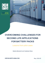 CEPS. Batraw. Overcoming challenges for second-life applications for battery packs: Lessons from pilot cases. Marika Moreschi and Vasileios Rizos. CEPS IN-DEPTH ANALYSIS. May, 2026-05  
