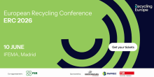 European Recycling Conference ERC 2026. 10 June, IFEMA, Madrid. Recycling Europe. Get your tickets  