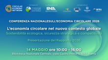 Conferenza nazionale sull'economia circolare. Sostenibilita ecologica, sicurezza strategica e competitivita. Presentazione del rapporto 2026. 14 maggio ore 10:00-16:00. Biblioteca nazionale centrale, viale Castro Pretorio105 - Roma