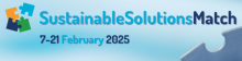 A graphic of jigsaw pieces and the word 'SustainableSolutionsMatch - 7-21 February 2025'